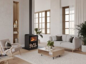 freestanding fireplace
